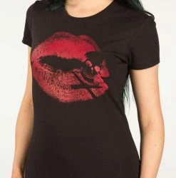 Cartel Ink T-Shirts Kiss Of Death Black Women's T Shirt