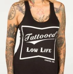 Cartel Ink Tanks Tops & Camis Tattooed Low Life Women's Racer Back Tank Top