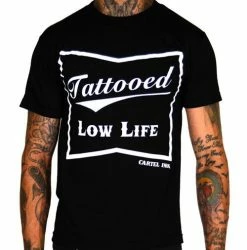 Cartel Ink T-Shirts Tattooed Low Life Men's T Shirt
