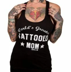 Cartel Ink Tanks Tops & Camis Punk Rock World's Greatest Tattooed Mom Racer Back Tank Top