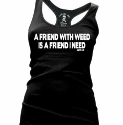 Cartel Ink Tanks Tops & Camis A Friend With Weed Is A Friend I Need Women's Racer Back Tank Top