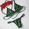 Monsterdam Swimwear Bikini Brazilian Style Kush Print Black Bathing Suit