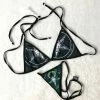 Monsterdam Swimwear Baphomet In Hell Gothic Black Bikini Top