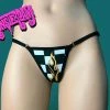 Monsterdam Panties Checked Flame Adjustable Straps G-string