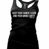 Cartel Ink Tanks Tops & Camis Clean Hands And Dirty Mind Women's Racer Back Tank Top