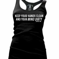 Cartel Ink Tanks Tops & Camis Clean Hands And Dirty Mind Women's Racer Back Tank Top