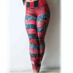 Monsterdam Elastic Waistband High Waist Spiderweb Leggings