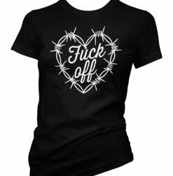 Cartel Ink T-Shirts Fuck Off Hearts Black T-shirt