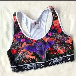 Monsterdam Bras Fun Bat Racerback Scoop Neck Top Bra