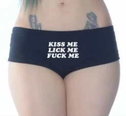 Cartel Ink Shorts & Capris Kiss Me, Lick Me, Fuck Me Booty Short