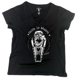 Cartel Ink T-Shirts Hasta La Muerte Women's Plus Size V-NecK