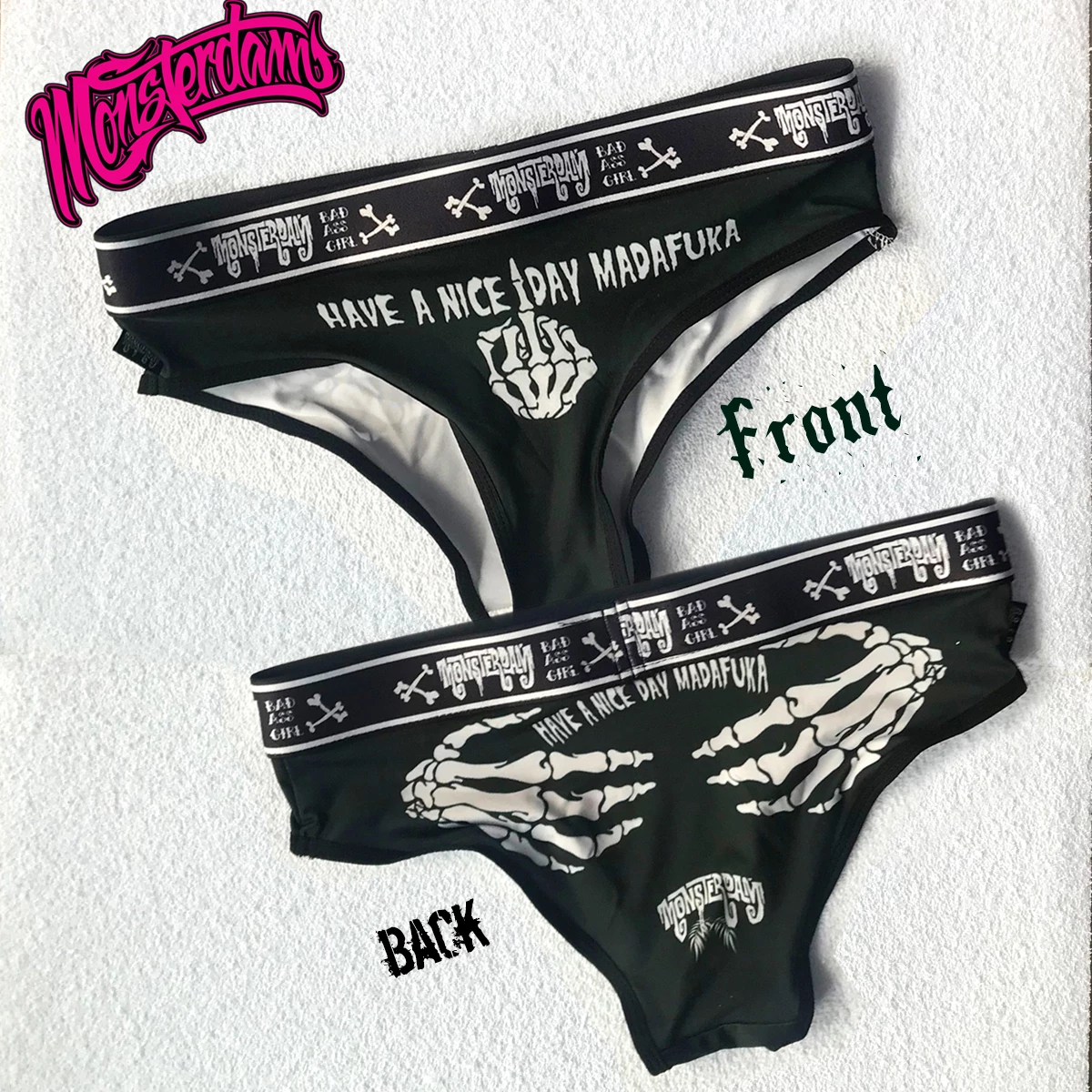 Monsterdam Have A Nice Day Skeleton Hands Panties 1 Monsterdam Have A Nice Day Skeleton Hands Panties