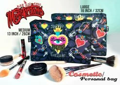 Monsterdam Purses & Handbags Hearts And Cross Print Cosmetic Bag
