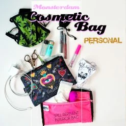 Monsterdam Purses & Handbags Hearts And Cross Print Cosmetic Bag -Cartel Ink Shop hearts and cross print cosmetic bag monsterdam rebelsmarket 3