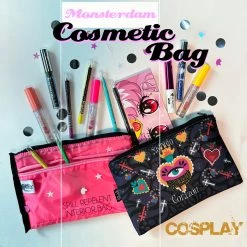 Monsterdam Purses & Handbags Hearts And Cross Print Cosmetic Bag -Cartel Ink Shop hearts and cross print cosmetic bag monsterdam rebelsmarket 4