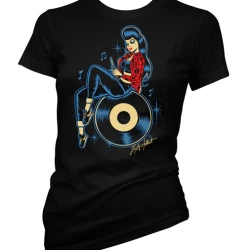Cartel Ink T-Shirts Lucky Hellcat Rock N Roll Gangster Women's T-Shirt
