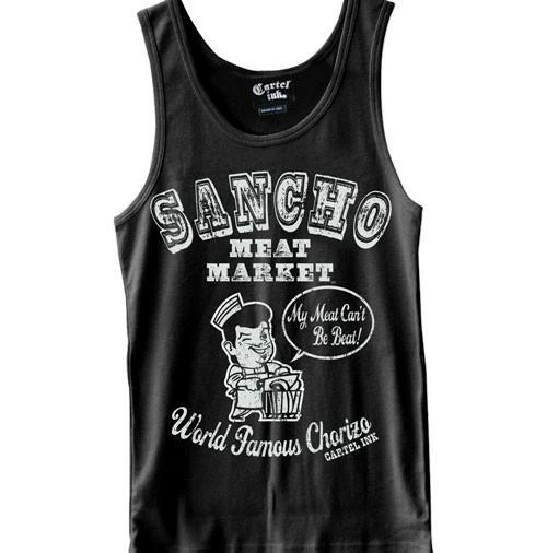 Cartel Ink Tank Tops Sancho Meat Market Men's Tank Top 1 Cartel Ink Tank Tops Sancho Meat Market Men's Tank Top