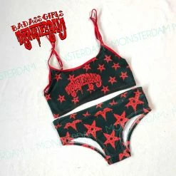 Monsterdam Swimwear Penta Pizza Print Boobier & Panty Set