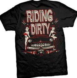 Cartel Ink T-Shirts Riding Dirty Black Cotton T-Shirt