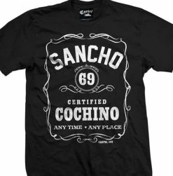 Cartel Ink T-Shirts Sancho Certified Cochino Black T-shirt