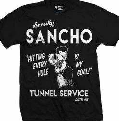 Cartel Ink T-Shirts Sneaky Sancho Tunnel Service Black T-Shirt