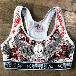 Monsterdam Bras Winged Skull Racerback Top Bra