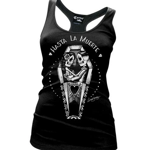 Cartel Ink Tanks Tops & Camis Hasta La Muerte Women's Racer Back Tank Top 1 Cartel Ink Tanks Tops & Camis Hasta La Muerte Women's Racer Back Tank Top