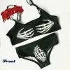 Monsterdam Skirts Skeleton Hands Panty & Boobier Set