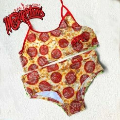 Monsterdam Bras Pepperoni Pizza Panty & Boobier Set